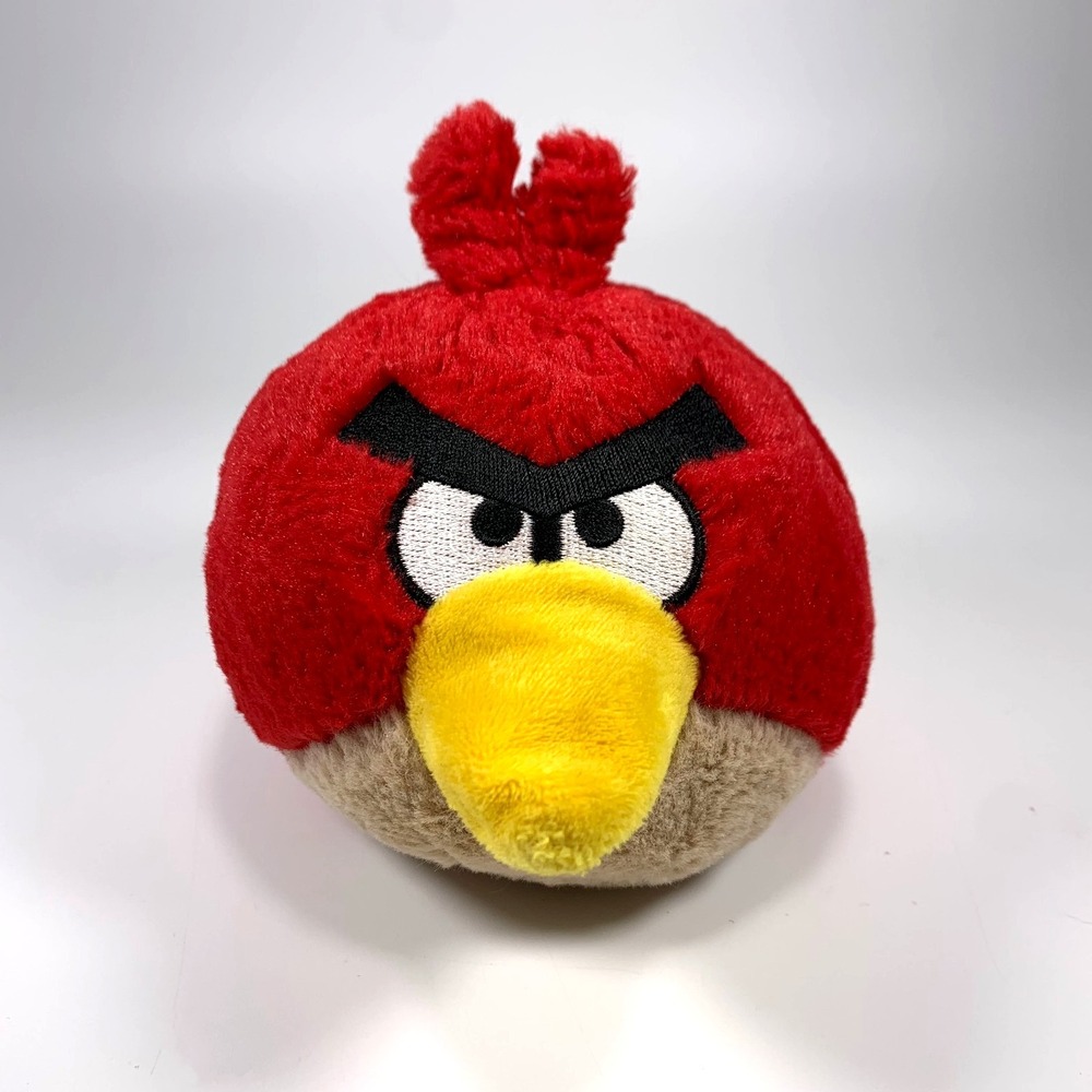 Angry Birds Red‎ Bird Plush Toy 5" Commonwealth 2010 – No Sound
